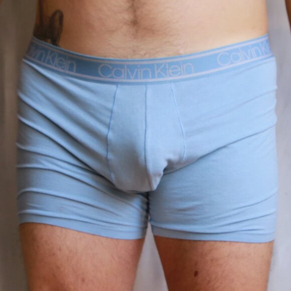 Calvin Klein Periwinkle Blue Boxer Trunk Elastic Waistband Underwear Shorts XL - Picture 2 of 9